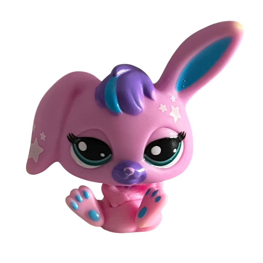 Hasbro Littlest Pet Shop Gen 7 Rabbit Pink Star Bunny Rabbit Figure LPS
